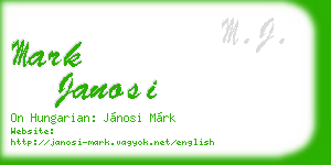 mark janosi business card