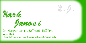 mark janosi business card